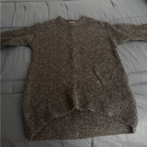 Old Navy Heathered Brown Crew Neck Sweater